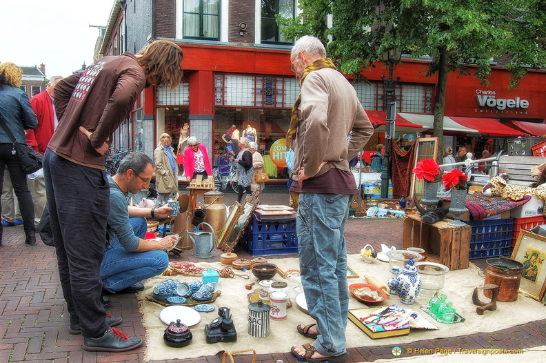 Checking out some pottery